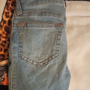 True Religion Light Blue Boyfriend Jeans